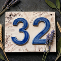 House Number Sign Landscape - Ceramic