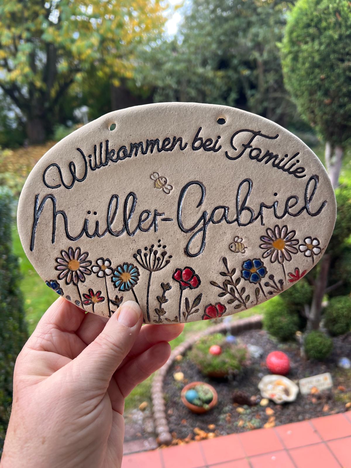 Willkommensschild - Keramik