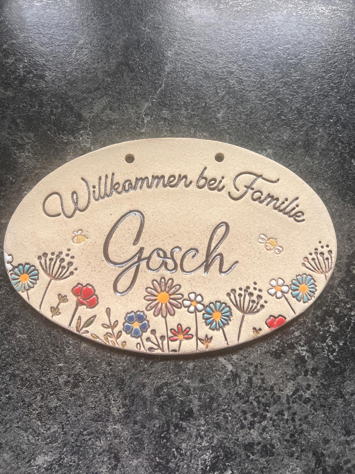 Willkommensschild - Keramik