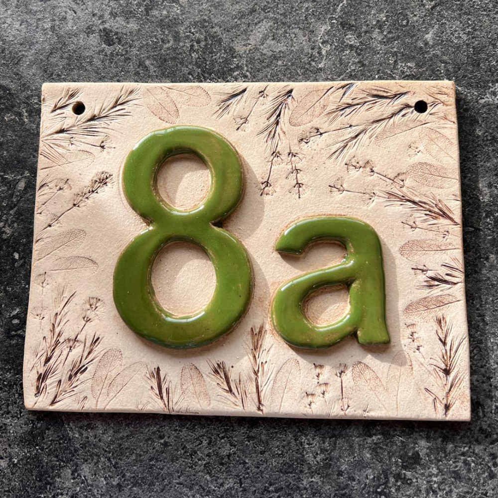 House Number Sign Landscape - Ceramic