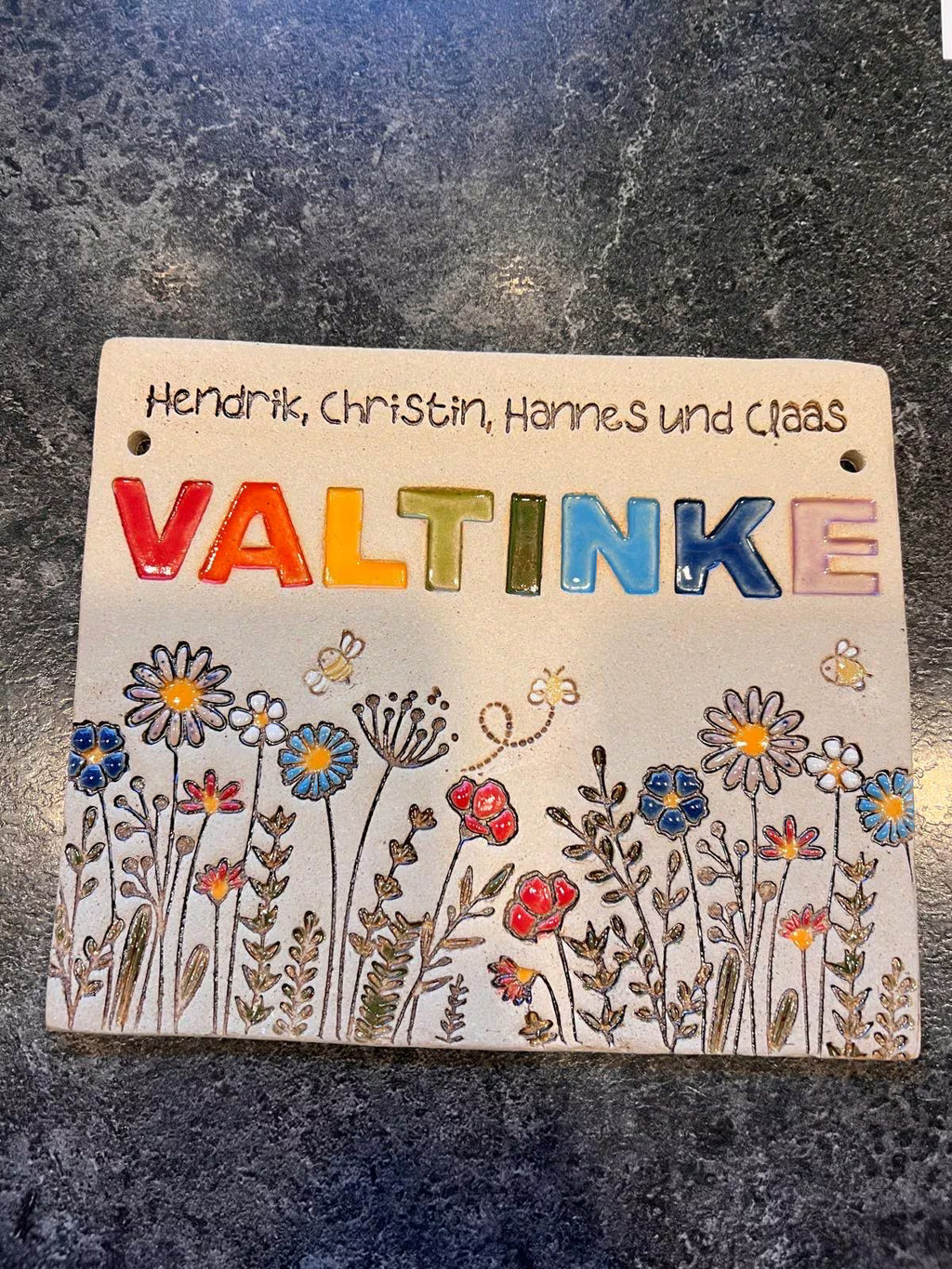 First Name/Last Name Sign - Ceramic