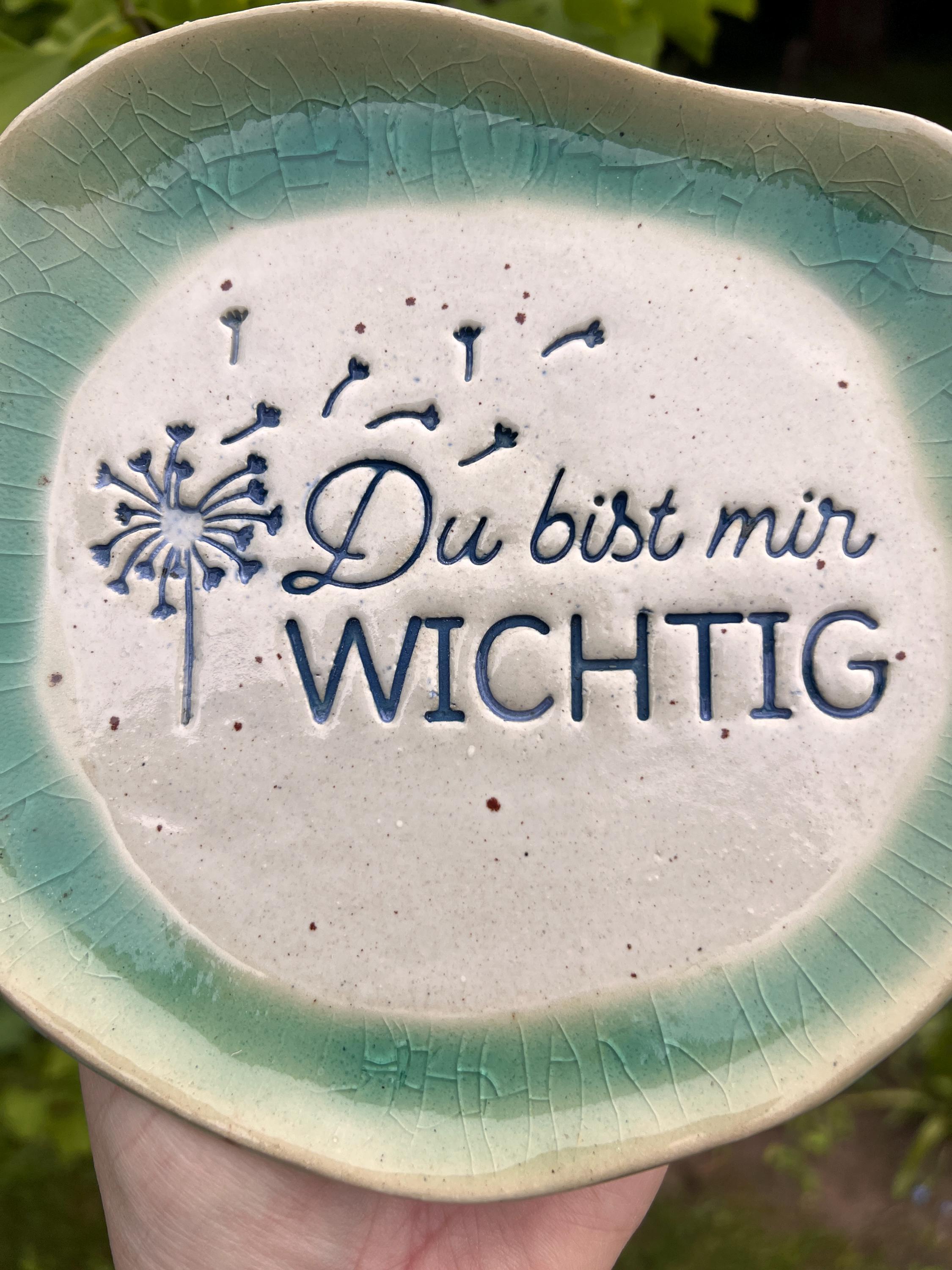 Dekoteller "Du bist mir Wichtig"