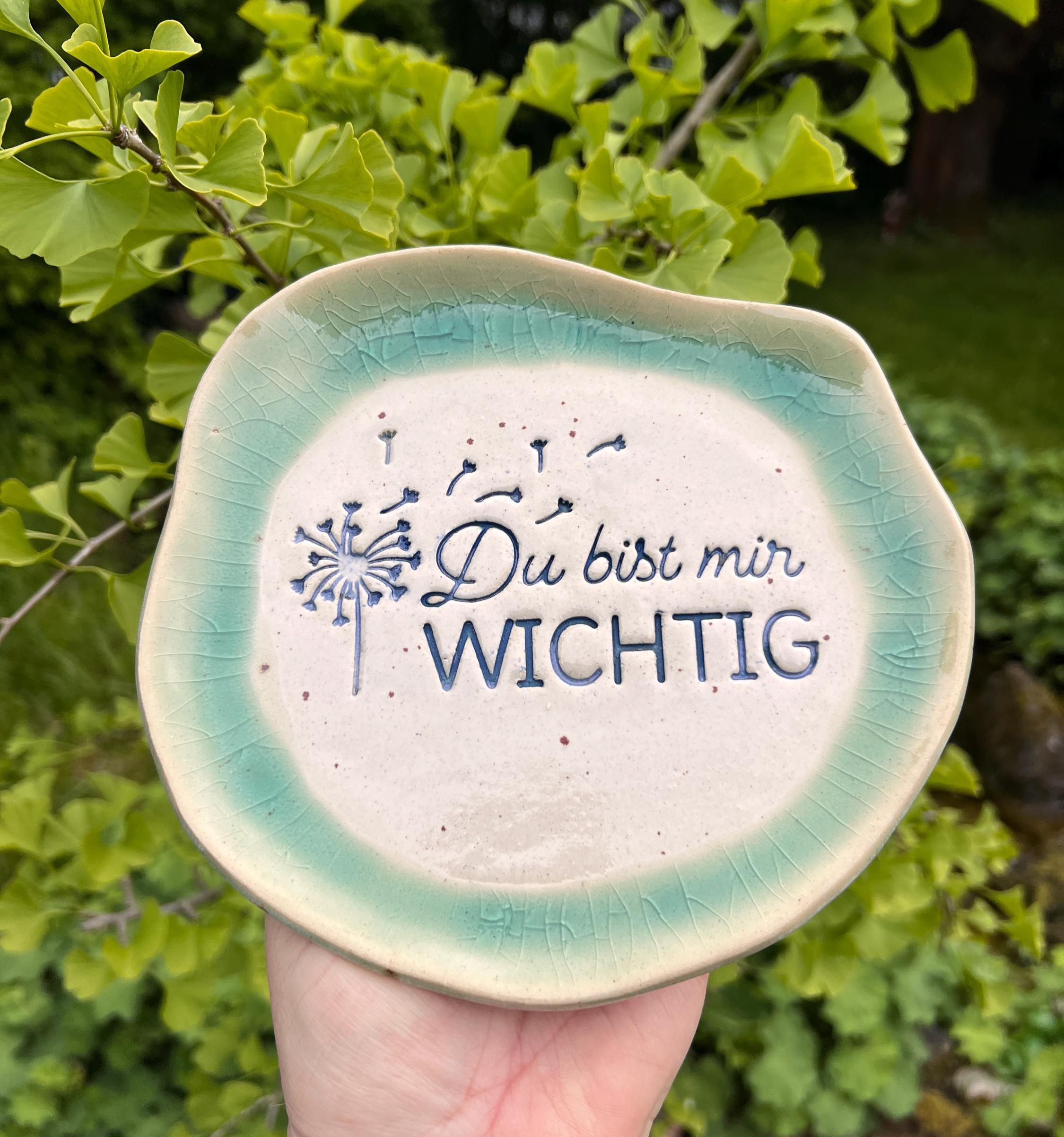Dekoteller "Du bist mir Wichtig"