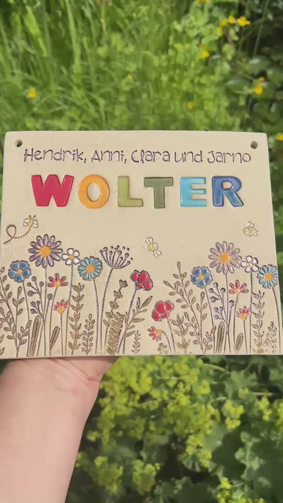 First Name/Last Name Sign - Ceramic