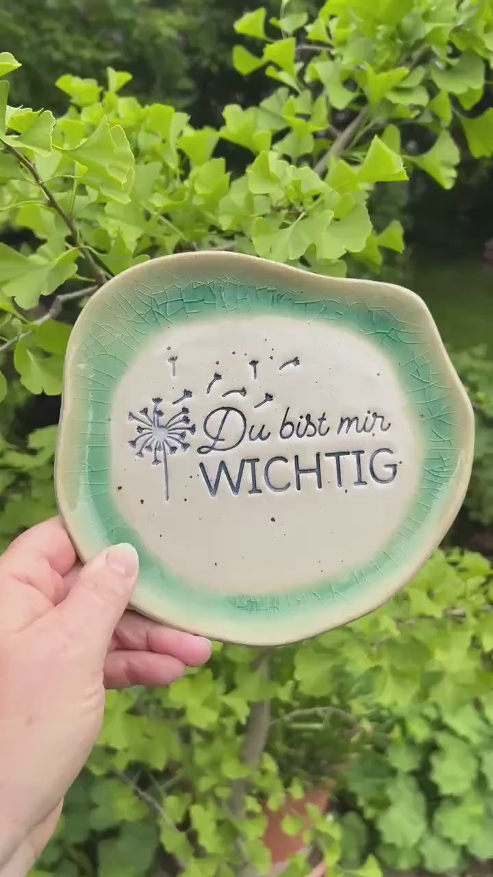 Dekoteller "Du bist mir Wichtig"